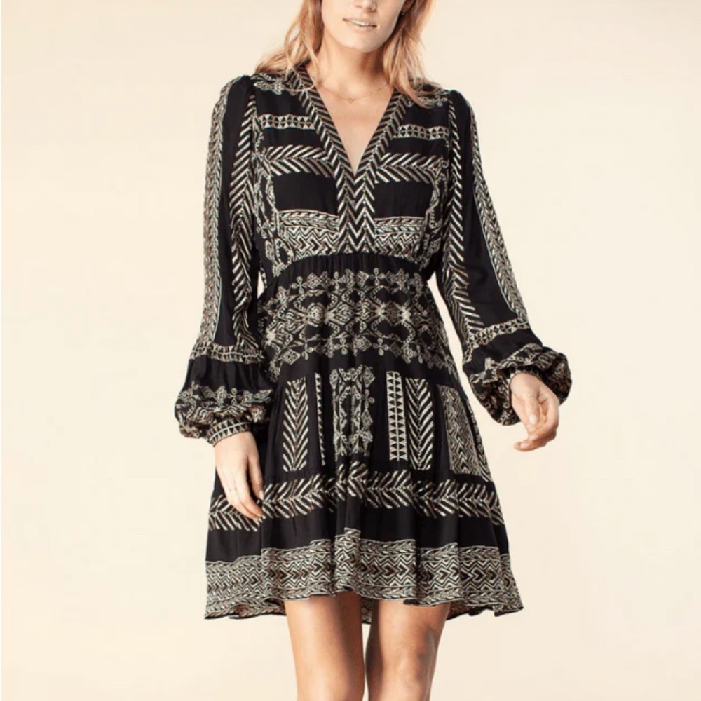 Hale Bob Black Lucia Dress - Size L